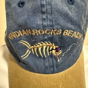 INDIAN ROCKS BEACH Blue and Tan Casual Cap